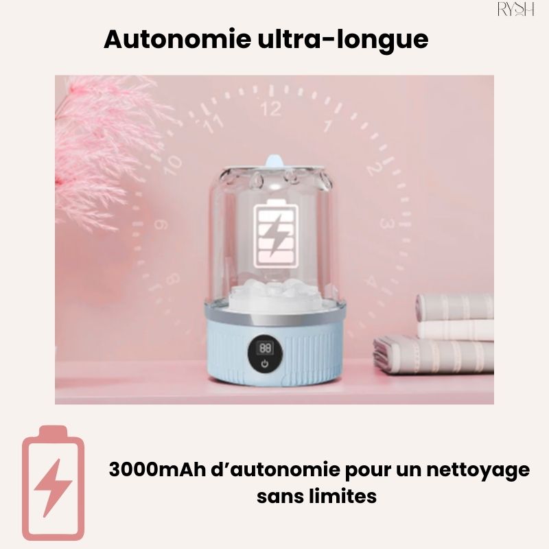 RyshClean – Mini lave-linge portable sans fil