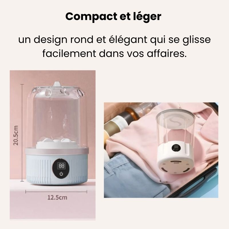 RyshClean – Mini lave-linge portable sans fil
